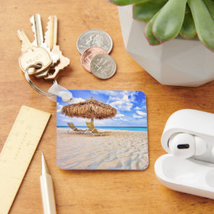 Tropical Beaches   Aruba Sandy Beach Key Ring