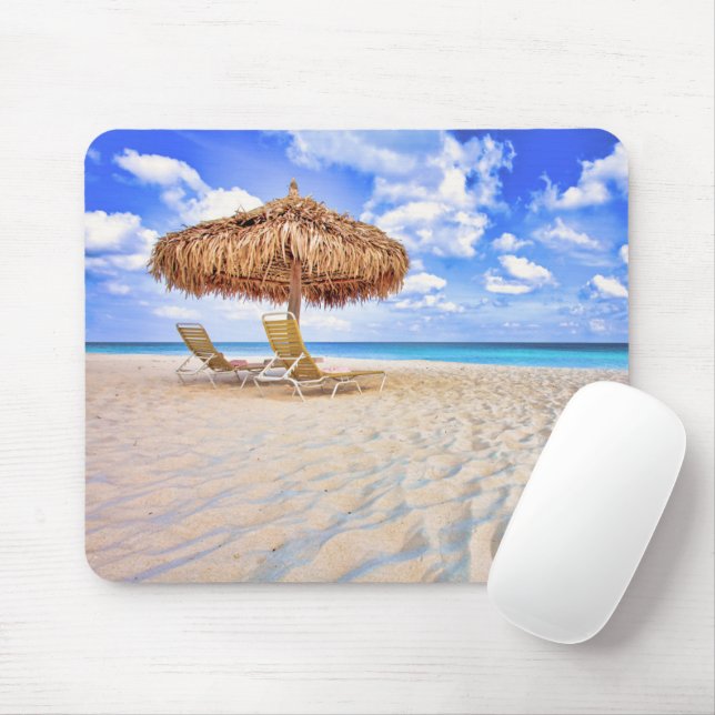 Tropical Beaches | Aruba Sandy Beach Mouse Pad (With Mouse)