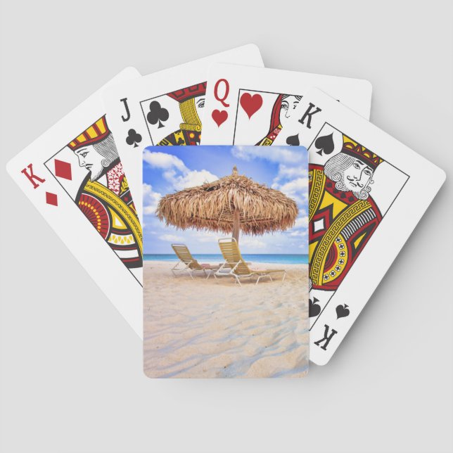 Tropical Beaches | Aruba Sandy Beach Playing Cards (Back)