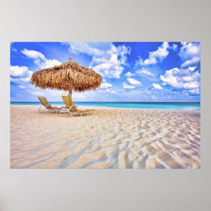 Tropical Beaches   Aruba Sandy Beach Poster