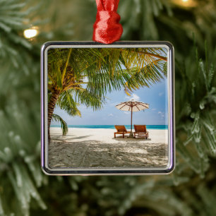 Tropical Beaches Beach Dominican Republic Metal Ornament