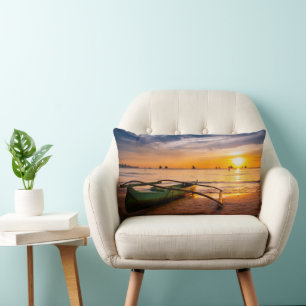 Tropical Beaches Boracay's White Beach Lumbar Cushion