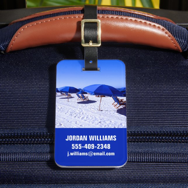 Tropical Beaches | Clearwater, Florida Luggage Tag (Front Insitu 2)