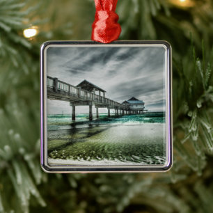 Tropical Beaches   Clearwater Florida Metal Ornament