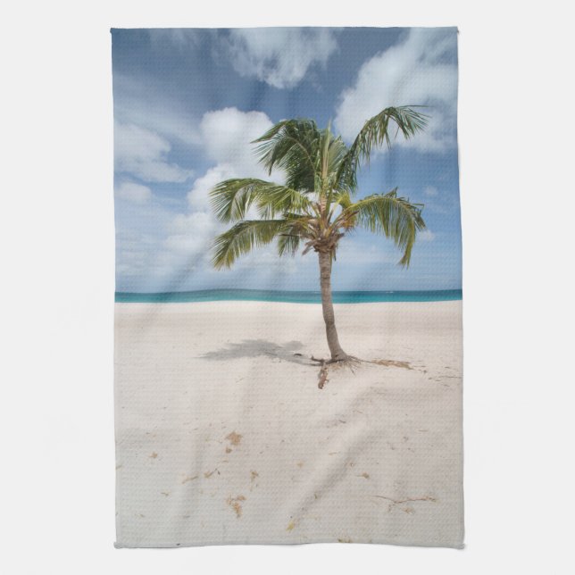Tropical Beaches | Eagle Beach, Aruba Tea Towel (Vertical)