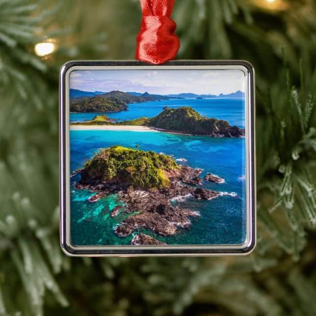 Tropical Beaches | El Nido Phillipines Metal Ornament (Tree)