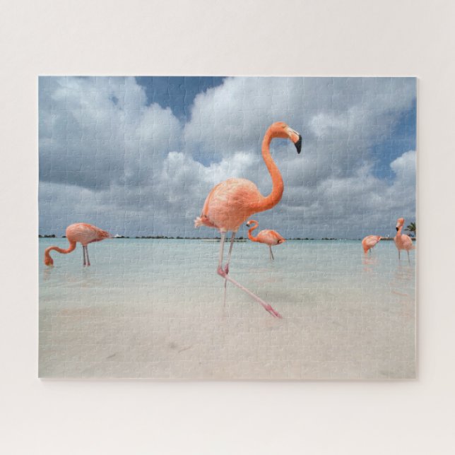 Tropical Beaches | Flamingos Beach, Aruba Jigsaw Puzzle (Horizontal)