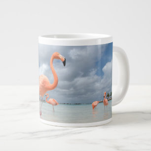 Tropical Beaches   Flamingos Beach, Aruba Large Coffee Mug