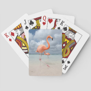 Tropical Beaches Flamingos Beach, Aruba Playing Cards