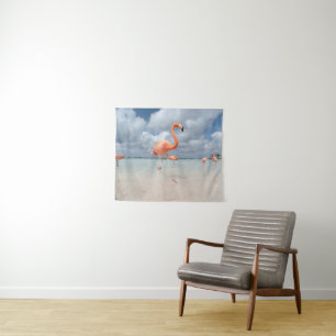 Tropical Beaches Flamingos Beach, Aruba Tapestry
