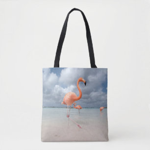 Tropical Beaches Flamingos Beach, Aruba Tote Bag