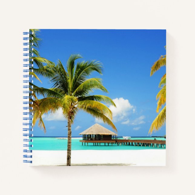 Tropical Beaches | Island & Lagoon, Maldives Notebook (Front)