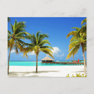 Tropical Beaches Island & Lagoon, Maldives Postcard
