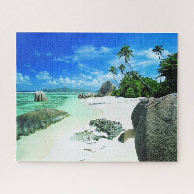 Tropical Beaches | La Digue Island Jigsaw Puzzle (Horizontal)