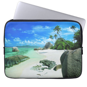 Tropical Beaches   La Digue Island Laptop Sleeve