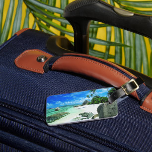 Tropical Beaches   La Digue Island Luggage Tag