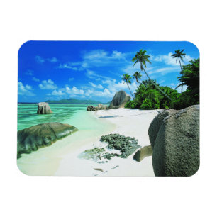 Tropical Beaches   La Digue Island Magnet