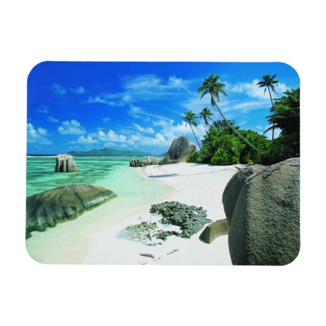 Tropical Beaches | La Digue Island Magnet (Horizontal)