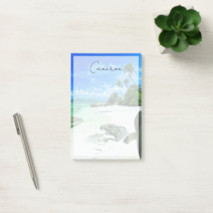 Tropical Beaches La Digue Island Post-it Notes
