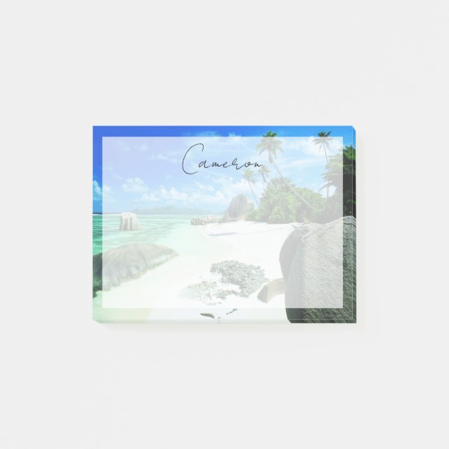 Tropical Beaches | La Digue Island Post-it Notes (Front)