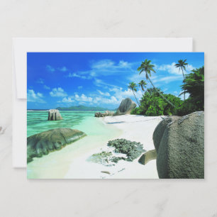 Tropical Beaches La Digue Island Thank You Card