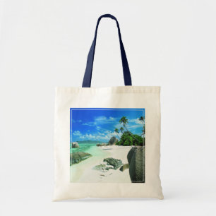 Tropical Beaches La Digue Island Tote Bag