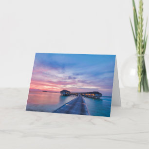 Tropical Beaches   Maldives Bungalows Card