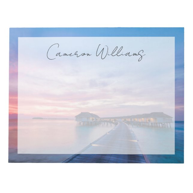 Tropical Beaches | Maldives Bungalows Notepad (Front)