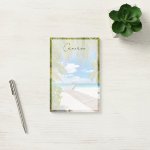 Tropical Beaches Maldives Island Wooden Jetty Post-it Notes