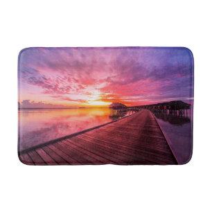 Tropical Beaches    Maldives Sunset Bath Mat
