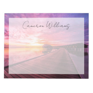 Tropical Beaches Maldives Sunset Notepad