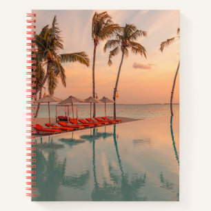 Tropical Beaches   Maldives Tropical Beach & Pool Notebook