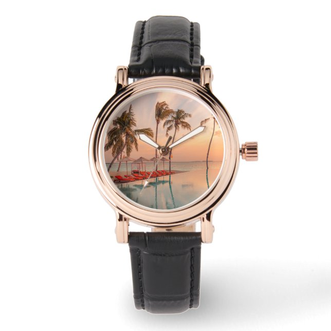 Tropical Beaches | Maldives Tropical Beach & Pool Watch (Front)