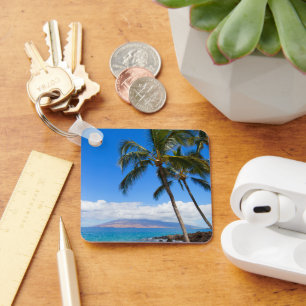 Tropical Beaches Maui Hawaii Island Key Ring