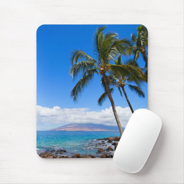 Tropical Beaches | Maui Hawaii Island Mouse Pad (With Mouse)