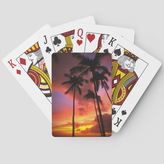 Tropical Beaches | Maui Hawaii Islands Playing Cards (Back)