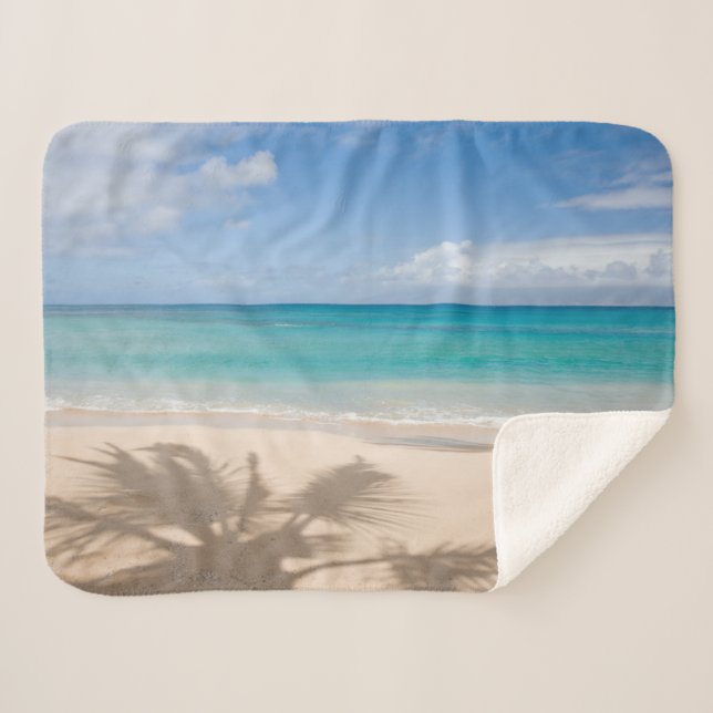 Tropical Beaches | Maui, Hawaii Sherpa Blanket (Front (Horizontal))