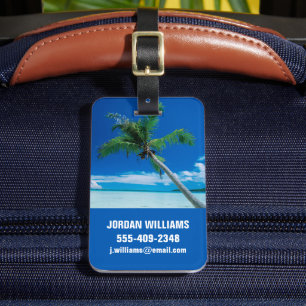 Tropical Beaches Motu Tofari Beach, Bora Bora Luggage Tag