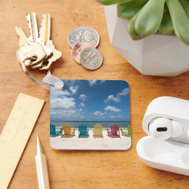 Tropical Beaches | Palm Beach, Aruba Key Ring (Desk)