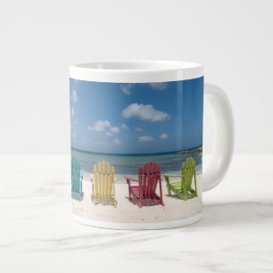 Tropical Beaches Palm Beach, Aruba Large Coffee Mug