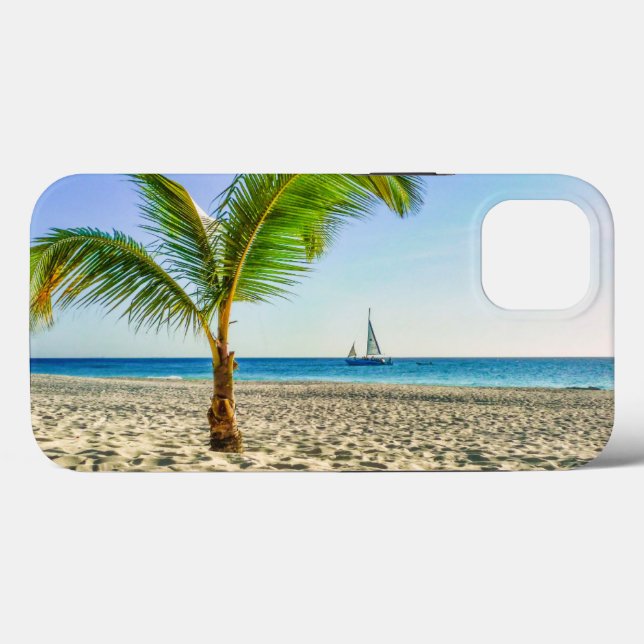 Tropical Beaches | Sailboat, Palm Tree, Aruba Case-Mate iPhone Case (Back (Horizontal))
