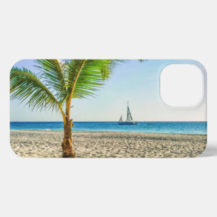 Tropical Beaches   Sailboat, Palm Tree, Aruba iPhone 13 Case