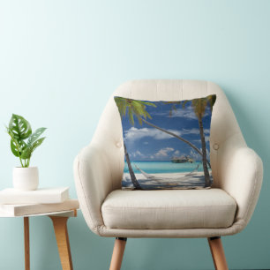 Tropical Beaches Sandy Beach, Maldives Cushion