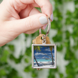 Tropical Beaches Sandy Beach, Maldives Key Ring