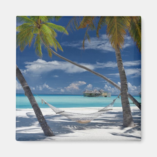 Tropical Beaches | Sandy Beach, Maldives Magnet (Front)