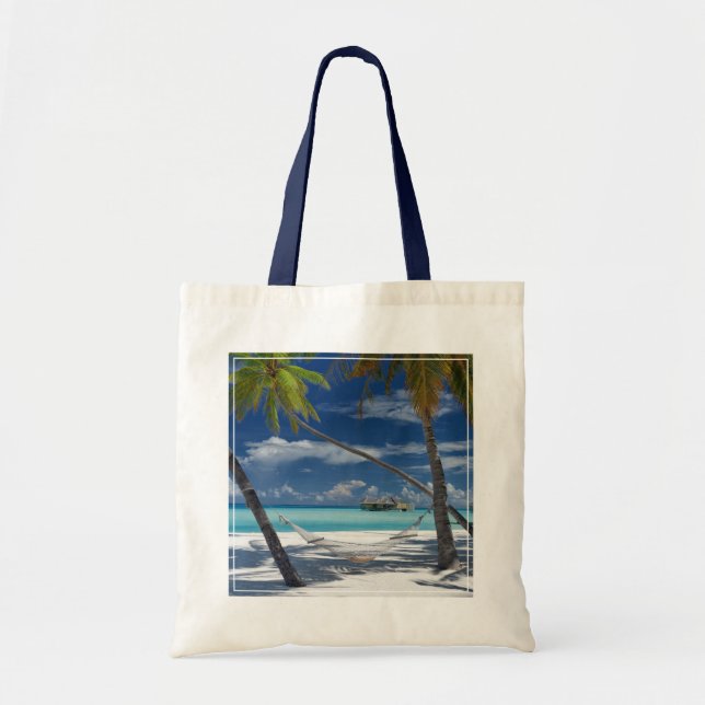 Tropical Beaches | Sandy Beach, Maldives Tote Bag (Front)
