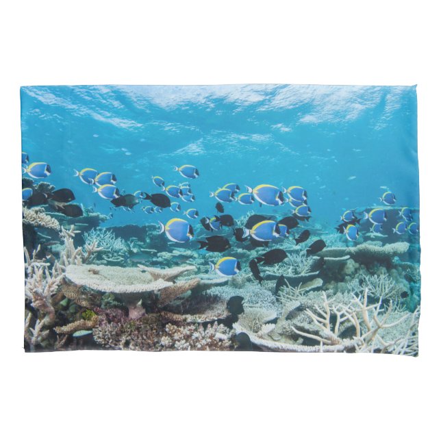 Tropical Beaches | Sturgeon Amongst Coral Pillowcase (Front)
