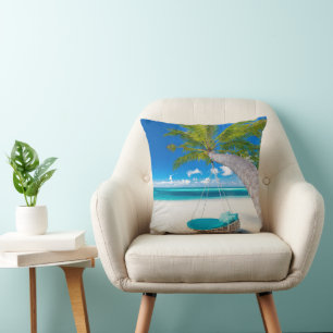 Tropical Beaches Tropical Landscape Beach Swing Cushion