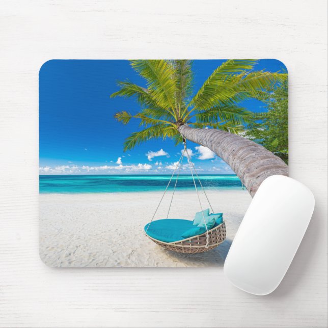 Tropical Beaches | Tropical Landscape Beach Swing Mouse Pad (With Mouse)