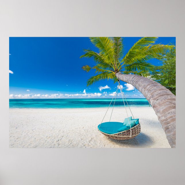 Tropical Beaches | Tropical Landscape Beach Swing Poster (Front)
